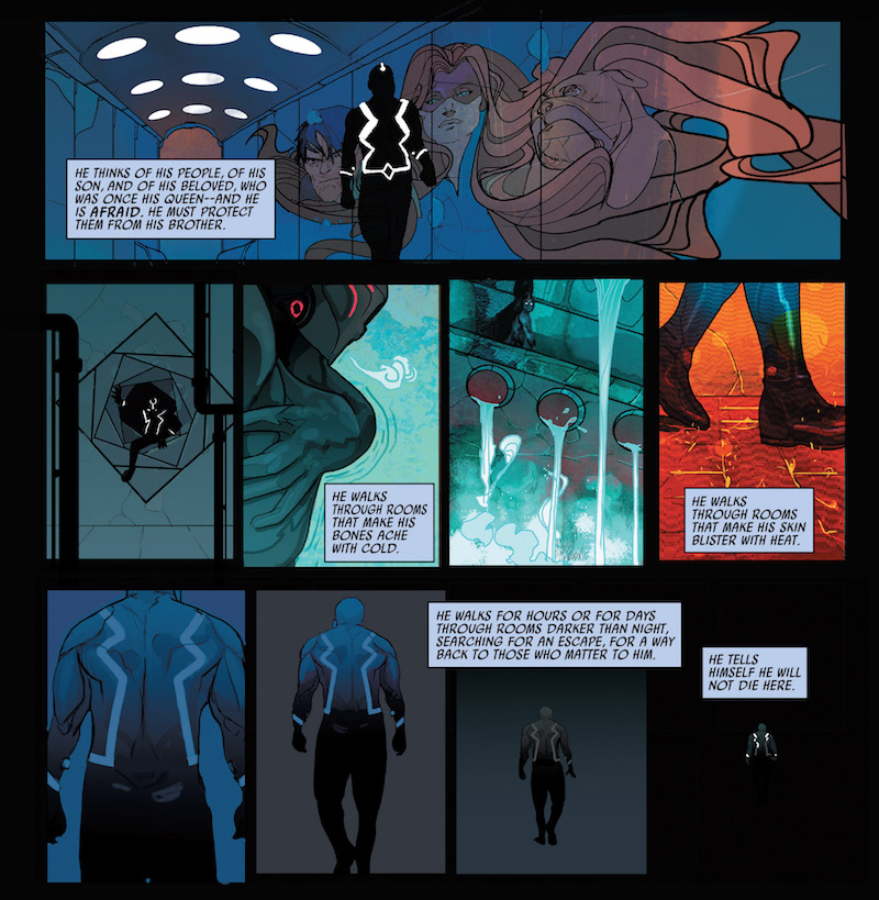 Illustration for article titled In the New Black Bolt Comic, the Inhuman King Is Finally Developing a Human Personality
